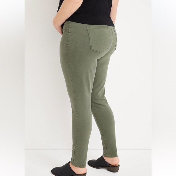 Plus Size Over The Bump Colored Maternity Jegging - Picture 2 of 4